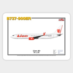 Boeing B737-900ER - Lion Air (Art Print) Sticker